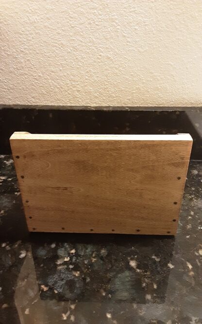 Handmade Wood Caddy with Gun Powder Etched Bear #939 - Image 2