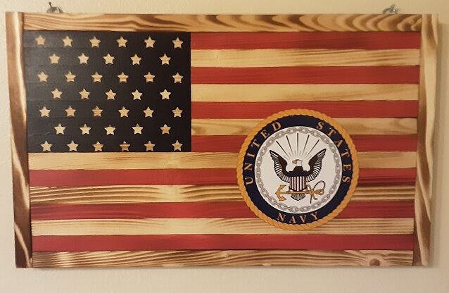 Wooden Flag - Navy